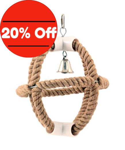 Parrot Planet Jute Swinger Parrot Toy 